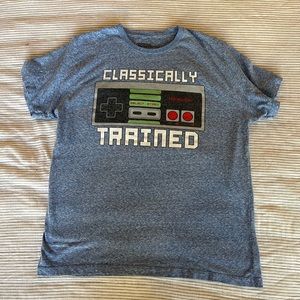Light blue Nintendo shirt